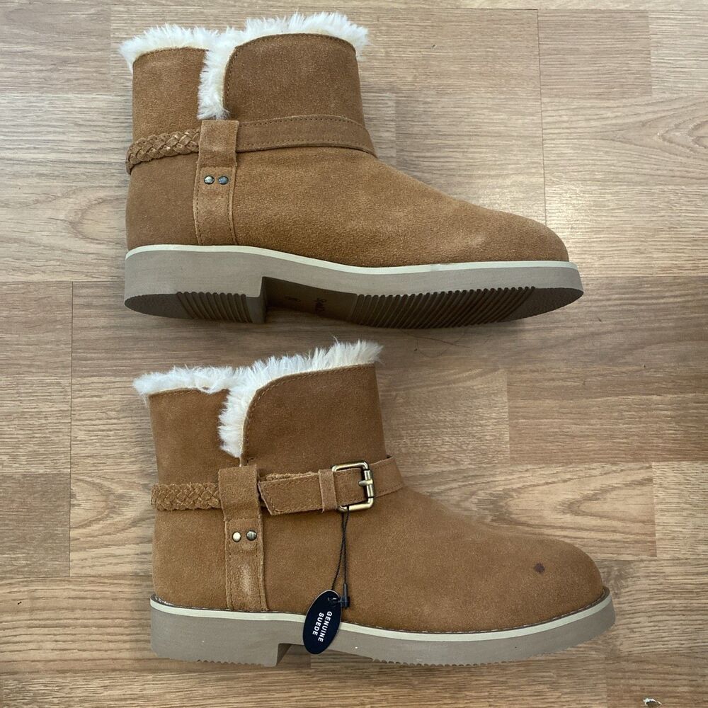 Style & Co Korri Pull-On Buckled Cold Weather Booties Chestnut Size 10M NIB - Picture 6 of 11